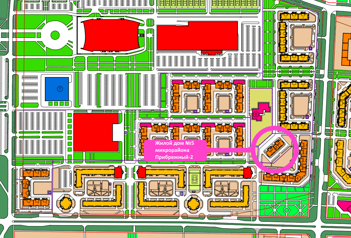 Карта микрорайона прибрежный